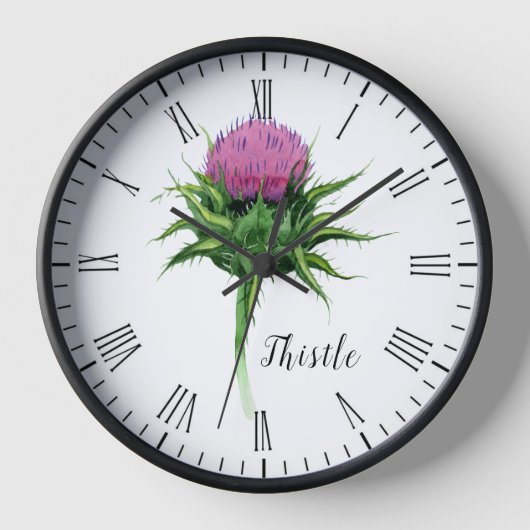 Waterverf Thistle Botanisch (Voorkant)