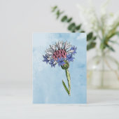 Waterverf Thistle Briefkaart (Staand voorkant)