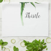 Waterverf Thistle Theedoek (Gevouwen)