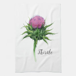 Waterverf Thistle Theedoek