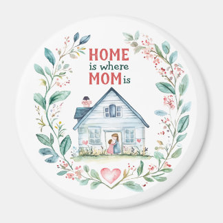 Waterverf thuis is waar mama is magneet