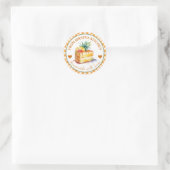 Waterverf Thuisgemaakte Gingham Ananas Cake Label (Tas)