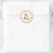 Waterverf Thuisgemaakte Gingham Ananassap Label (Tas)