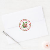 Waterverf Thuisgemaakte Gingham Frambozen Label (Envelop)