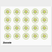 Waterverf Thuisgemaakte Gingham Key Lime Pie Label (Vel)