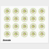Waterverf Thuisgemaakte Gingham Key Lime Pie Label (Vel)
