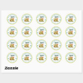 Waterverf Thuisgemaakte Gingham Limonade Etiket (Vel)
