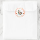 Waterverf Thuisgemaakte Gingham Perziken Label (Tas)