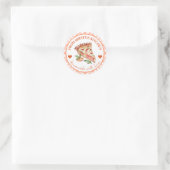 Waterverf Thuisgemaakte Gingham Perziktaart Label (Tas)