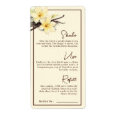 Waterverf Thuisgemaakte Vanille-extract Instructie Etiket (Voorkant)