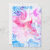 Waterverf Tie Dye en Flowers Kaart (Achterkant)