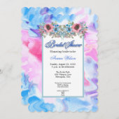 Waterverf Tie Dye en Flowers Kaart (Voorkant / Achterkant)