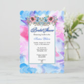 Waterverf Tie Dye en Flowers Kaart (Staand voorkant)