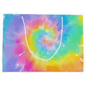 Waterverf Tie Dye Gift Bag Groot Cadeauzakje (Achterkant)