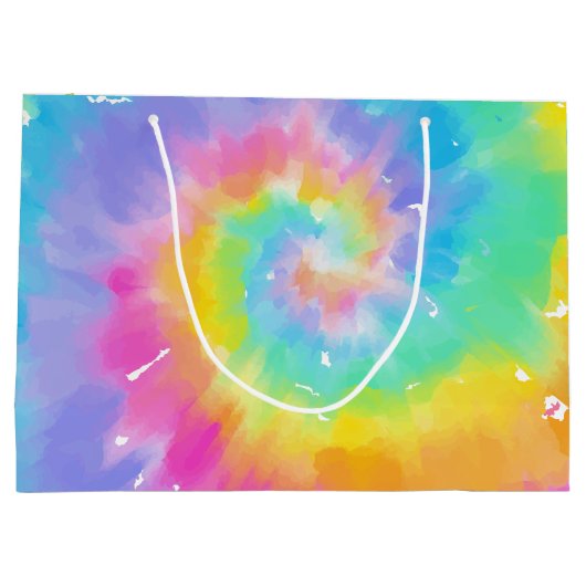 Waterverf Tie Dye Gift Bag Groot Cadeauzakje (Achterkant)