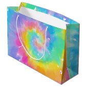 Waterverf Tie Dye Gift Bag Groot Cadeauzakje (Achterkant Gekanteld)