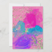 Waterverf Tie Dye Paint Birthday Uitnodiging (Achterkant)