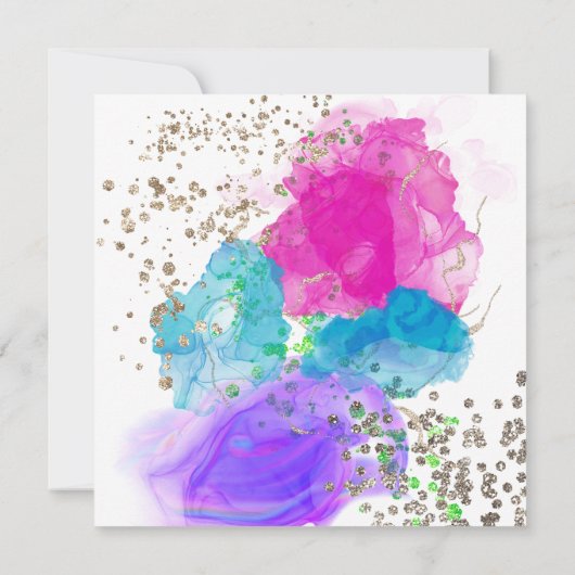 Waterverf Tie Dye Paint Splash Birthday (Achterkant)