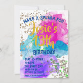 Waterverf Tie Dye Paint Splash Birthday Kaart (Voorkant)