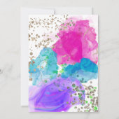 Waterverf Tie Dye Paint Splash Birthday Kaart (Achterkant)