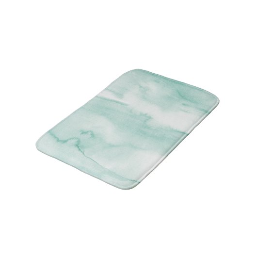 Waterverf Tie Dye Pastel Green Mint Bath Mat (Gekanteld)