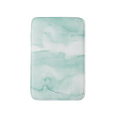 Waterverf Tie Dye Pastel Green Mint Bath Mat (Voorkant Verticaal)