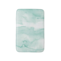 Waterverf Tie Dye Pastel Green Mint Bath Mat