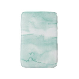 Waterverf Tie Dye Pastel Green Mint Bath Mat