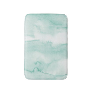 Waterverf Tie Dye Pastel Green Mint Bath Mat