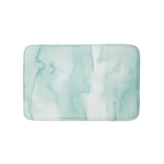 Waterverf Tie Dye Pastel Green Mint Bath Mat (Voorkant)
