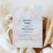 Waterverf Tie Dye Peace Hippie Baby shower Kaart