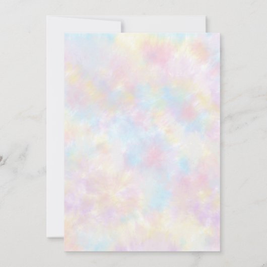 Waterverf Tie Dye Peace Hippie Baby shower Kaart (Achterkant)