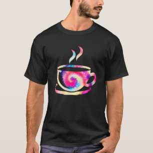 Waterverf Tie Dye Rainbow Coffee voor Coffeeholic T-shirt