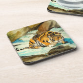 Waterverf Tiger Bier Onderzetter (Linkerzijde)