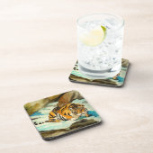 Waterverf Tiger Bier Onderzetter (Rechterzijde)