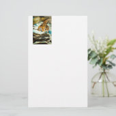 Waterverf Tiger Briefpapier (Staand voorkant)