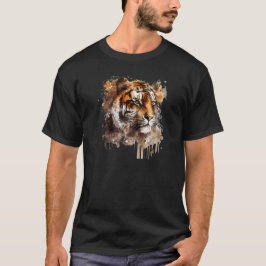Waterverf Tiger Face T-shirt