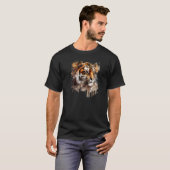Waterverf Tiger Face T-shirt (Voorkant volledig)