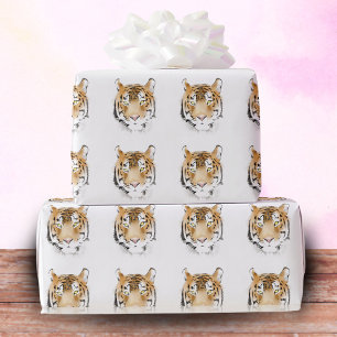 Waterverf Tiger Head Cadeaupapier
