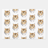 Waterverf Tiger Head Inpakpapier Vel (Voorkant)