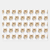 Waterverf Tiger Head Inpakpapier Vel (Voorkant)
