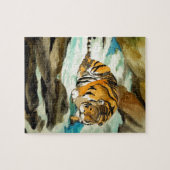 Waterverf Tiger Legpuzzel (Horizontaal)