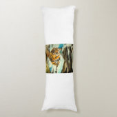 Waterverf Tiger Lichaamskussen (Voorkant Verticaal)