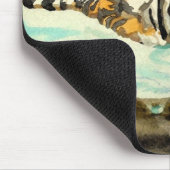 Waterverf Tiger Muismat (Hoek)