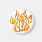 Waterverf Tiger Paw Print Aangepast Magneet (Voorkant)