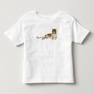Waterverf Tiger Resting Kinder Shirts