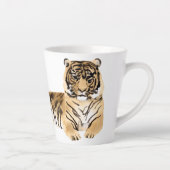 Waterverf Tiger Resting Latte Mok (Rechts)