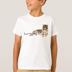 Waterverf Tiger Resting T-shirt