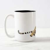 Waterverf Tiger Resting Tweekleurige Koffiemok (Links)