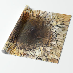 Waterverf Tiger Sunflower Elegant Collectie Cadeaupapier